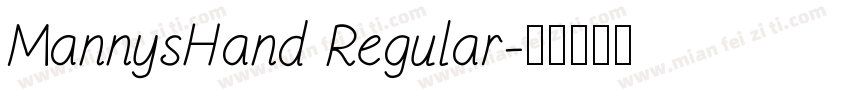 MannysHand Regular字体转换